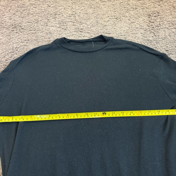 SHEIN Black Long Sleeve High Slit Dress Tunic Sweater Oversized Size 6 - Picture 5 of 9